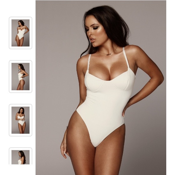 white bustier bodysuit